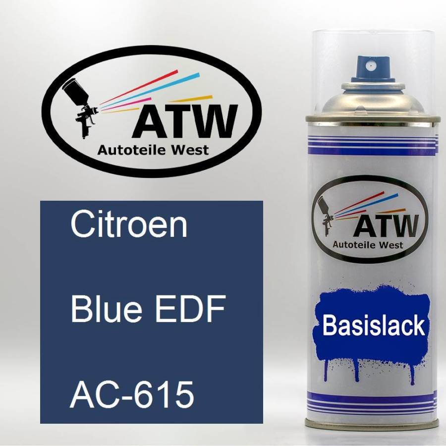 Citroen, Blue EDF, AC-615: 400ml Sprühdose, von ATW Autoteile West.